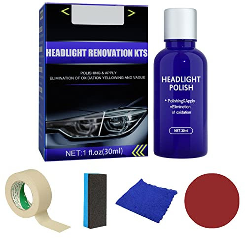 Stalf reparación faros, 30 ml spray limpieza propósito general, líquido recuperación faros, faro coche larga duración pulido líquido renovación