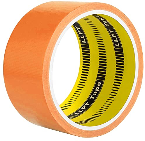 LLPT Ruban Adhésif Couleur Ruban Adhésif en Tissu 1 Rouleau 50MM X 9M X 11 Mil pour l'artisanat de Bricolage décoration intérieure et Extérieure Couleur Orange(DT601OR)
