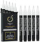 Pinturale Arts Set 5 Feutre Blanc Effacable Pour Tableau Noir | Pointe 2mm | Feutre Craie Effacable Tableau Noir | Stylo Craie Blanc Pour Vetre, Virre, Ardoise