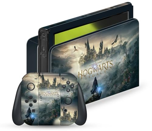 Head Case Designs Offizielle Hogwarts Legacy Wichtige Kunst Grafiken Vinyl Haut Gaming Aufkleber Abziehbild Abdeckung kompatibel mit Nintendo Switch OLED Bundle