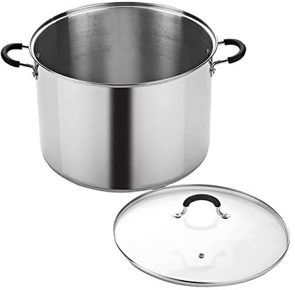 THEGA Olla Sopera - Olla Sopera con Tapa De Cristal, Olla De Metal De Acero Inoxidable, Sartén Multifuncional para El Hogar, Olla con Revestimiento Antiadherente para Todas Las Estufas (Size : 26cm)