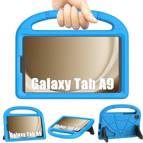 Custodia Patamiyar per Samsung Galaxy Tab A9 8.7 Pollici 2023, Antiurto con Supporto Maniglia per Tab A9 (SM-X110/X115/X117) & A7 Lite - Blu