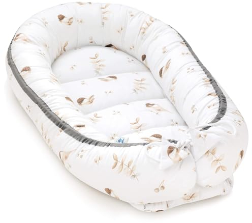 Pepi - Baby-Nest - Nestchen Baby - Baby-Nestchen für Neugeborene mit antiallergischer Füllung - Kokon für Sommer Frühling - hergestellt aus 100% Baumwolle