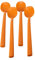 Tupperware Allegra Löffel Set 4x orange Cappuccinolöffel Müslilöffel Kaffeelöffel Mokkalöffel Dessertlöffel (inkl. 1x Bio Saatgut)