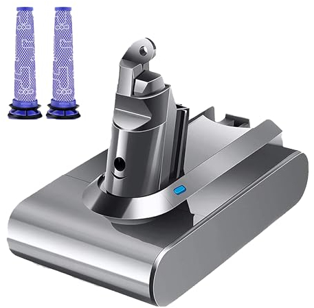 Bonadget V6 6000mAh Ersatzakku für Dyson V6 Staubsauger DC62 DC58 DC59 DC61 DC72 DC74 Animal SV03 SV05 SV06 SV07 SV09 + 2 Filter