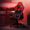 ML-Design Silla Gaming Roja Ergonómica con Iluminación LED RGB y Altavoces Bluetooth Asiento Giratorio PU Imitación Cuero Racing Gamer Ajustable en Altura con Reposabrazos Reposacabezas, Cojín Lumbar