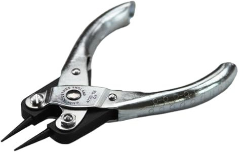 Maun Fine Nose Round Jaws Parallel Plier 125 mm | Bend Wire and Make Loops of Varying Sizes | Smooth Jaws Prevent Damage | for Jewellery and Craft Work | Professional Quality