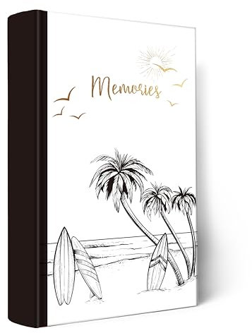 Holoary Reise-Fotoalbum, 10 x 15 cm, 300 Fotos, drei Bilder pro Seite, Notizbereich für jede Tasche, Urlaubsfotoalbum, bedruckter Bucheinband, Reisedesign, Flitterwochenerinnerungen