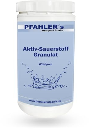 Aktivsauerstoff Granulat für Whirlpool, Pool, Swim Spa 1kg Aktiv Sauerstoff - Chlorfreie Wasserdesinfektion Geruchlos & Hautfreundlich