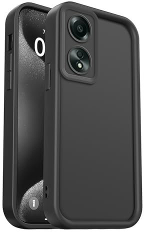 PanXCase Funda para OPPO A58 4G - Carcasa Silicona Delgada Suave Ligera Elegante Diseño, Protección Cámara Antichoque Antiarañazos Cover (Negro)