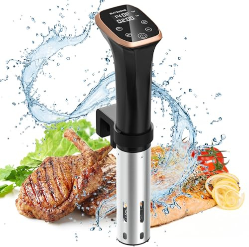 BLITZHOME - Sous Vide Cooker, IPX7 Waterproof Compact Sous Vide Machine Pro, with Recipes, Accurate Temperature and Timer, Fast Heating, 1100W Precision Immersion Circulator