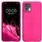 kwmobile Custodia Compatibile con Motorola Edge 30 Neo Cover - Back Case Morbida - Protezione in Silicone TPU Effetto Metallizzato rosa metallizzato