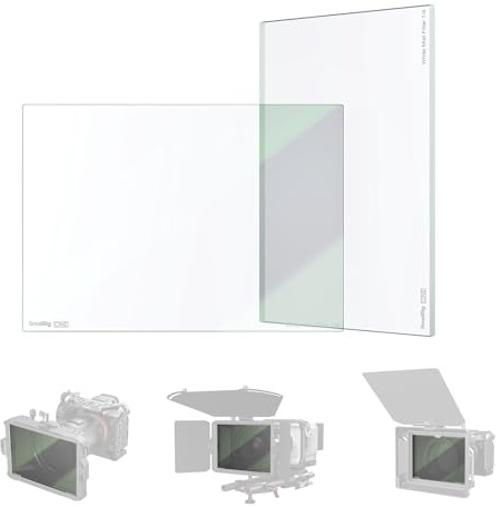 SMALLRIG 4 x 5,65 Quadratischer Weißer Diffusions 1/4 Filter, Mehrschichtbeschichtetes B270 optisches Glas, Kompatibel mit Matte Box für kinoreife Fotografie und Videografie - 4742