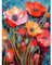 KEYIFA Peinture par Numéros pour Adulte, Kits de Peinture au Numéro avec Peinture Acrylique et Pinceaux, DIY Fleur colorée Creatif Toile Peinture à l'huile, Décoration de Maison 30x40CM