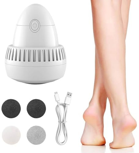 Removedor de Callos, Cuidado de los Pies Eléctrico con 3 Cabezales de Molienda, Pie de Eliminación de Callos USB para un Cuidado Preciso de la Piel, Pies de Eliminación de Callos