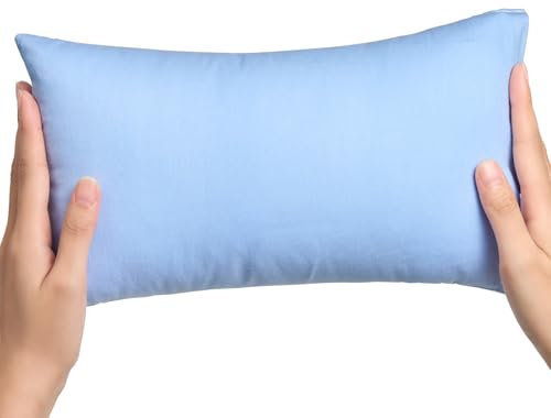 LeoreHu Mini-Kissen 11x7 Maschinenwäsche Kleines Kissen Einfarbiges Nappelkissen für Kleinkinder, Kinder, Hunde, Reisen (hellblau)