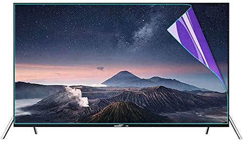 TV Screen Protector Anti Scratch 32-75 inch Blue Light Filter Anti Glare Filter for LCD/LED/OLED QLED 4K HDTV/Transparent 52in (70in)