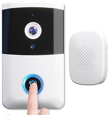Campanello video remoto senza fili intelligente | Campanello intelligente | Campanello visivo intelligente | Campanello di sicurezza ricaricabile Wifi | Videocitofono WiFi senza fili con campanello