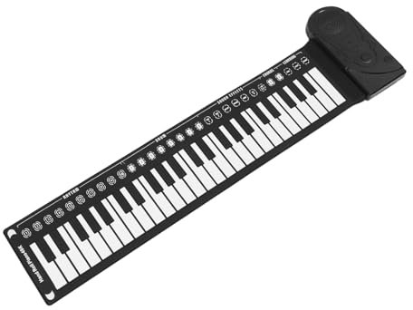 OFFSCH Pianoforte Pieghevole A 49 Tasti Elettrico Digitale Musicale Tastiera Flessibile Roll Up Elettronico Pianoforte Elettrico