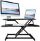 Youyijia Standing Desk Converter Height Adjustable Desk Converter 81cm (32 Inch) Wide Platform Tabletop Workstation Quick Sit to Stand Desk Riser for Dual Monitors with Wide Keyboard Tray (Black)