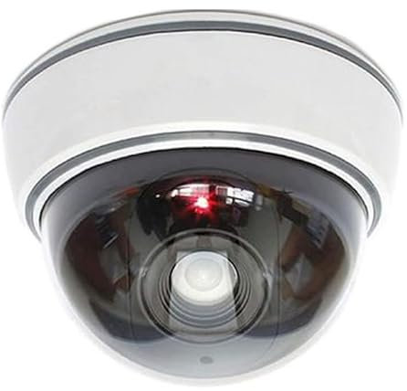 Überwachungskamera Attrappe Fake Dummy Überwachungs Kamera Plastik Dome Aussen Innen Outdoor wasserfest Regen Wand Decke YMPA UEK-DDW (1, weiß)