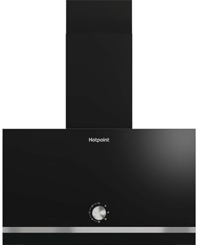 Hotpoint PHVP62FLMK 60cm Angled Chimney Cooker Hood - Black
