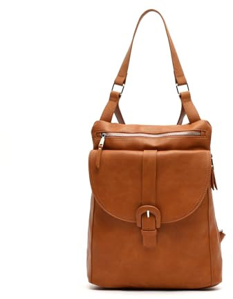 MISAKO Nuala mochila antirrobo con solapa Mujer - Nuala Camel 36x28x11cm