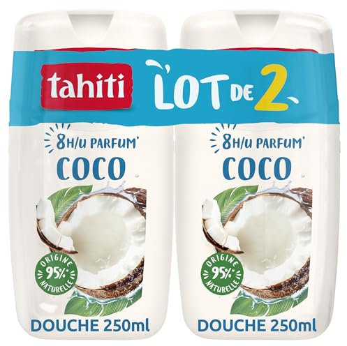 TAHITI - Duschgel mit Kokosduft, 8 Stunden, 250 ml, 2 Stück