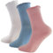 Himozoo 3 Paar Yoga-Grip-Socken Für Damen, Rutschfeste Pilates-Socken, 100% Baumwolle, Wadenlange Grip-Socks Für Ballett, Fitness, Barfuß-Workout Im Fitnessstudio (Multicolor_Mid calf02)