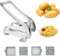 Potato Chipper Cutter Slicer with 2 Sharp Blades Stainless Steel Chip Maker Cutter No-Slip Suction Base Effortless Chip Cutting for Air Fryer