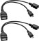 2 PCS 2-in-1 Micro USB to USB Adapter (OTG Cable + Power Cable) for FireStick,Port OTG Adapter for AMAZON FIRE TV STICK 2 TV 3 4K Samsung Andriod Micro(Black)