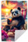 RPLUS Strandtuch 50 x 100 cm mit Panda-Motiv – Baumwolle, weich - Badetuch