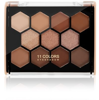 Boobeen 11-Farben-Lidschatten-Palette – Matt & Schimmer, Hochpigmentierter Cremiger Lidschatten-Puder, für Dramatische Looks von Tag bis Nacht, Verblendbar & Neutral