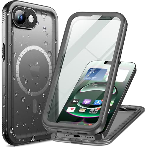 Cozycase Magnetic Military Shockproof IP68 Waterproof Case for iPhone 16e Compatible with MagSafe Heavy Duty 360 Full Body Front Back Cover Dustproof Hard Tough 16 E Case With Screen Camera Protector