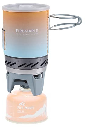 Fire-Maple Système Réchaud Gaz de Camping Portable X1 Dégradé | 30% ébullition plus rapide, échangeur thermique, allumage piézo, pot tout-en-un compact et robuste, réchaud portable