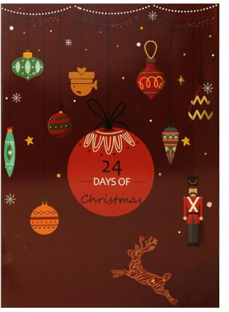 Holdes Holiday Countdown Kalender | 24 Tage Leere Wiederbefüllbare Box | Countdown Kalender | Für Zuhause Wohnzimmer Schlafzimmer Schule Party Tägliche