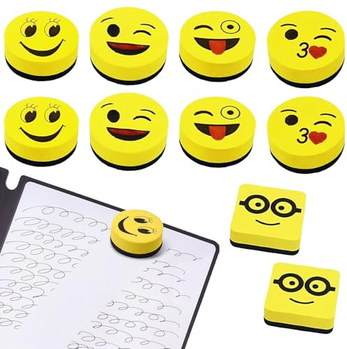 JDCMEI 10 Stück Whiteboard Schwamm, Magnetische Tafelschwamm, Mini Whiteboard Reiniger, Praktische Whiteboard Eraser, Whiteboard Schwamm Magnetisch für Schule, Büro und Zuhause