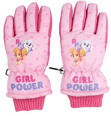 United Labels Paw Patrol Kinder Winter Skihandschuhe für Mädchen, Winterhandschuhe wasserdicht und Winddicht, Schneehandschuhe, warme Handschuhe für Snowboard und Skifahren Pink