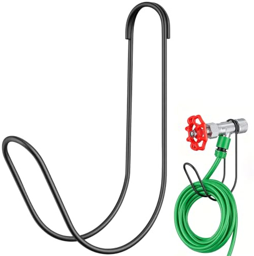 KATELUO Schlauchhalter Wand Halter, Gartenschlauch Halterung Wand Ohne Bohren, Metall Gartenschlauchhalter Wandhalterung Gartenschlauch Aufhängung für Garten, Küche, Garage oder Hof