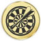 S.B.J - Sportland Pokal/Medaille Emblem, Motiv Dart, Durchmesser 50 mm, Gold