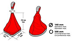Lampa 05006 Kopfhörer Schalthebel, Leder, Schwarz Naht grau