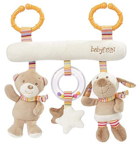 Fehn Activity-Trapez Rainbow - Flexibles Baby Spieltrapez für Kinderwagen, Babybett und Babyschale - Stoff-Lernspielzeug zur Förderung des Greifsinns und der Motorik - Für Babys & Kinder ab 0+ Monaten