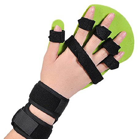OBER Handgelenk Hand-Orthese Finger Unterstützung Finger Erweiterung Tafel Schiene (Größe L: Handlänge 6.7 - 7.6, Linke Hand)