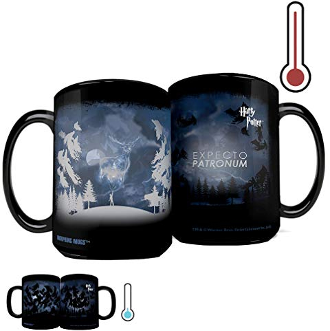 Morphing Mugs Harry Potter Expecto Patronum Heat Reveal Ceramic Coffee Mug - 15 Ounce by Morphing Mugs
