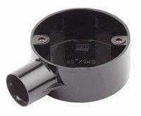 CED 20MM Black PVC Conduit Stop End Terminal Box - Water Resistant