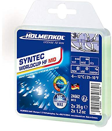 Holmenkol Unisex – Erwachsene Syntec WorldCup HF MID Skiwachs, neutral, 2X 35 Gramm