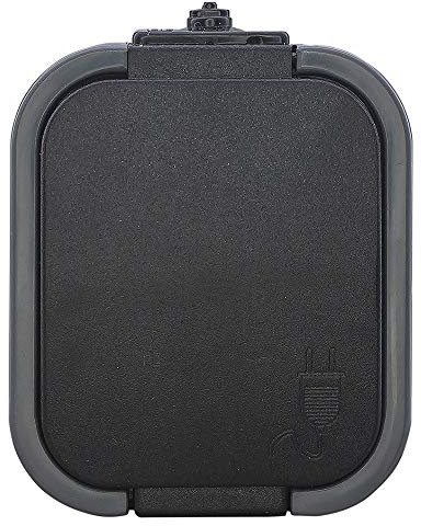 IP54 Aufputz Steckdose Schuko 1,2,3-fach Ein/Ausschalter Serienschalter Wechselschalter Taster Feuchtraum Grau-Schwarz (Steckdose Schuko 1-fach)