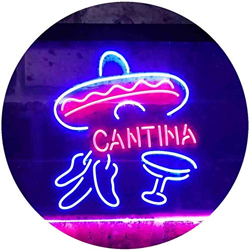 Cantina Beer Mexico Bar Dual Color LED Barlicht Neonlicht Lichtwerbung Neon Sign Rot & blau 600 x 400mm st6s64-i3389-rb