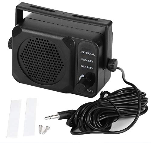 KIMISS Autoradio Externer Lautsprecher, CB Radio Mini Externer Lautsprecher 2-Wege-Radio CB HF UKW UHF Transceiver Autozubehör, NSP-150V