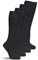 Frostfighter Damen Thermo Kniestrümpfe (4x Paar) Winter Ski Vollfrottee Innenfutter (Schwarz, 35-38)